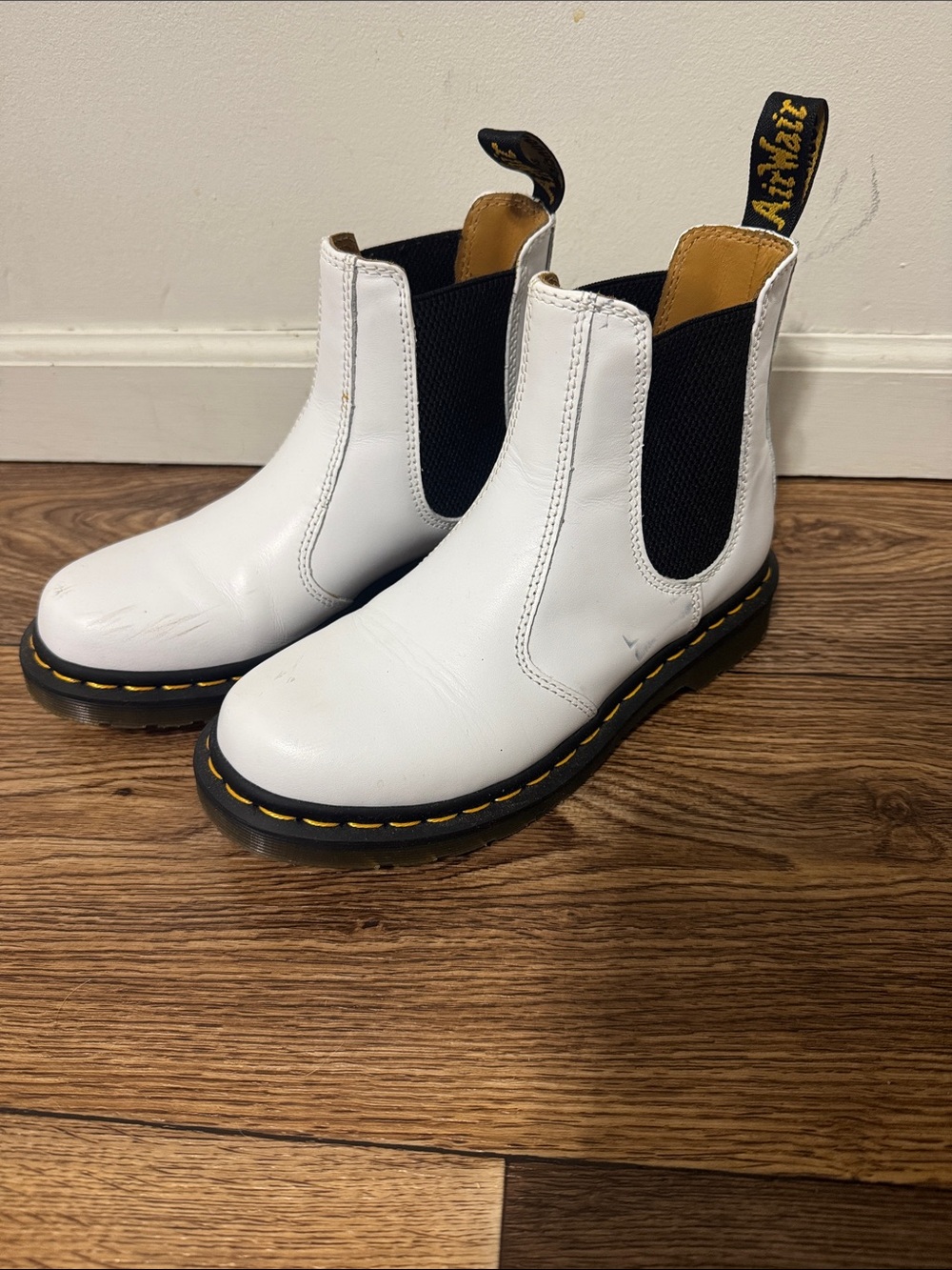 Dr. Martens White Chelsea Boots